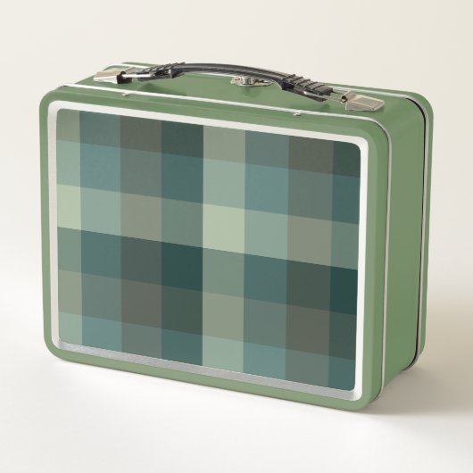 Lunch Box Conception carreaux Vichy vert (Dos)