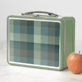 Lunch Box Conception carreaux Vichy vert (En situation)