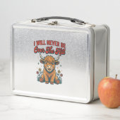 Lunch Box Conception d'anniversaire drôle de vache highland (En situation)