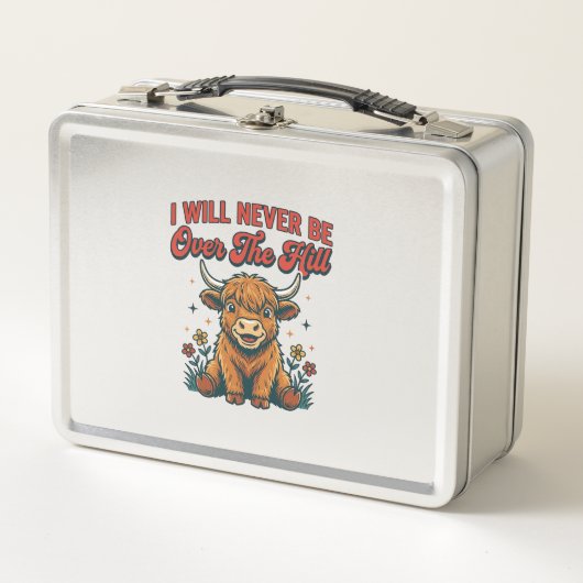 Lunch Box Conception d'anniversaire drôle de vache highland (Devant)