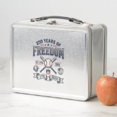 Lunch Box Conception de baseball patriotique 250 ans de libe (En situation)