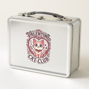 Lunch Box Conception de chat drôle de la Saint-Valentin - Ch