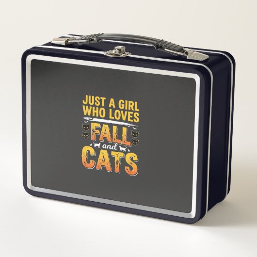 Lunch Box Conception de chats fille d'automne Halloween_1 (Devant)
