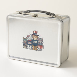 Lunch Box Conception de chemise d'amour de tournesol patriot