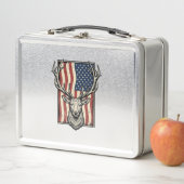 Lunch Box Conception de chemise de chasse de drapeau américa (En situation)