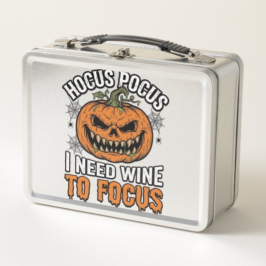 Lunch Box Conception de chemise Halloween Citrouille de vin  (Devant)