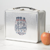 Lunch Box Conception de chemise vectorielle de clés de liber (En situation)