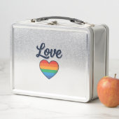 Lunch Box Conception de chemise vectorielle Love Rainbow Hea (En situation)