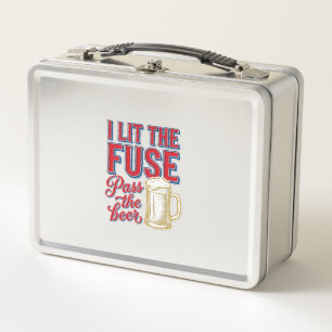 Lunch Box Conception de chemise vintage Feu d'artifice Bière