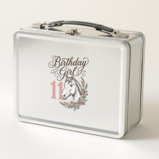 Lunch Box Conception de chemise vintage florale cheval Fille