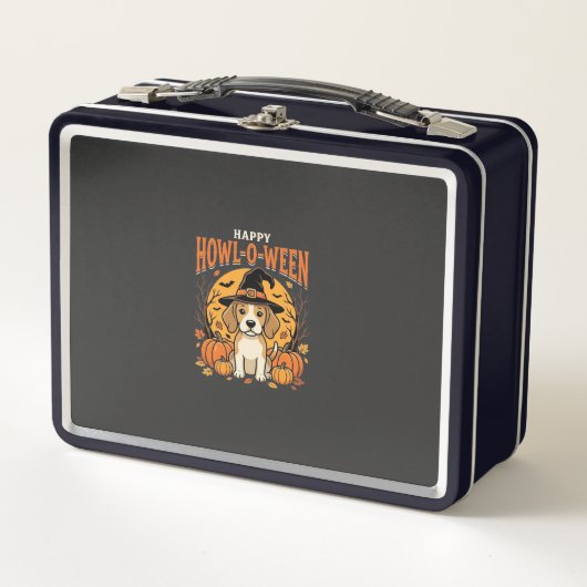 Lunch Box Conception de chien de citrouille de Beagle Hallow (Devant)