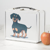 Lunch Box Conception de chien teckel noir cool (En situation)