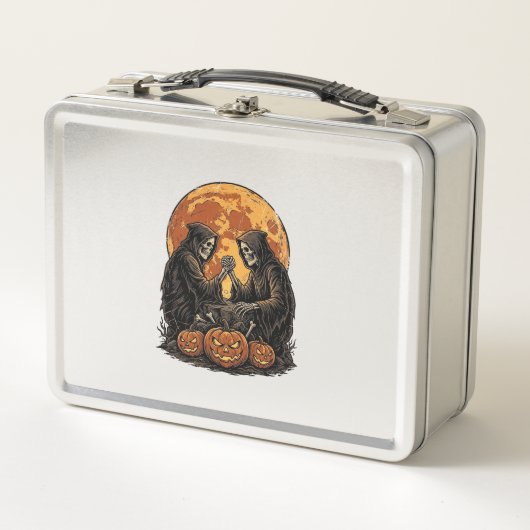 Lunch Box Conception de citrouille d'Halloween de faucheurs (Devant)