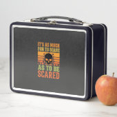 Lunch Box Conception de crâne effrayant Halloween rétro_1 (En situation)