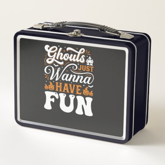 Lunch Box Conception de fantômes d'Halloween qui veulent jus (Devant)