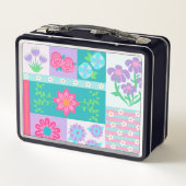 Lunch Box Conception de fleurs vibrantes en fleurs (Dos)
