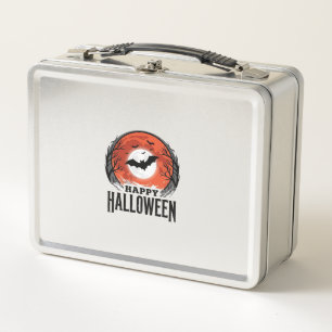 Lunch Box Conception de gravure de chauve-souris de lune d'H