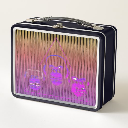 Lunch Box Conception de jeu vidéo Trois Singes (Devant)