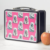 Lunch Box Conception de motif d'ours polaire rose (En situation)