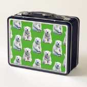 Lunch Box Conception de motif d'ours polaire vert (Dos)