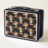 Lunch Box Conception de motif singe noir (Dos)