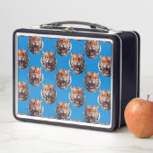 Lunch Box Conception de motif tête de tigre bleu (En situation)