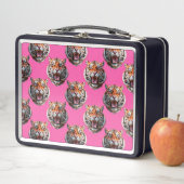 Lunch Box Conception de motif tête de tigre rose (En situation)
