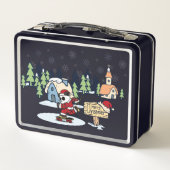 Lunch Box Conception de Noël de skateboardeur panda (Dos)