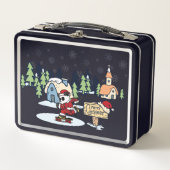 Lunch Box Conception de Noël de skateboardeur panda (Devant)