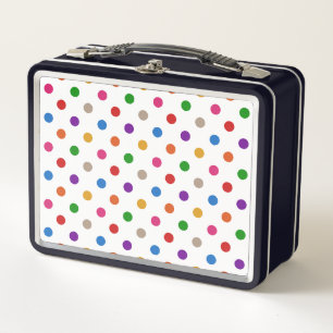 Lunch Box Conception de points colorés arc-en-ciel de couleu