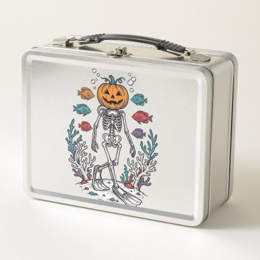 Lunch Box Conception de Poisson de Plongeur de Squelette de (Devant)