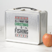 Lunch Box Conception de pull moche de pêche à Noël (En situation)