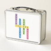 Lunch Box Conception de puzzle d'affirmations positives colo (Dos)