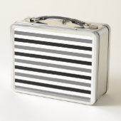 Lunch Box Conception de rayures noires et blanches Ahs (Dos)