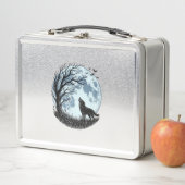 Lunch Box Conception de silhouette d'arbre de lune hurlant l (En situation)