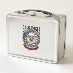 Lunch Box Conception de T-Shirt Patriotique Aigle Chauve Vin