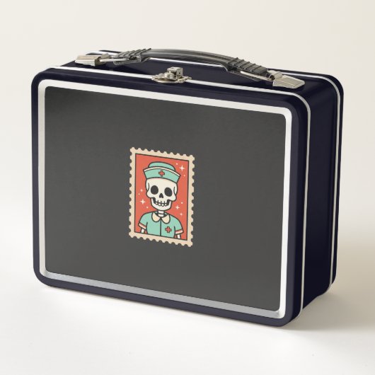 Lunch Box Conception de tampon de infirmière squelette d'Hal (Devant)