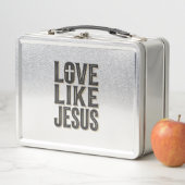Lunch Box Conception de typographie chrétienne Amour comme J (En situation)