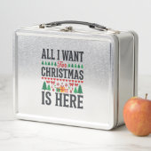 Lunch Box Conception de typographie de vacances de cadeaux d (En situation)