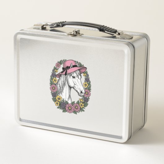 Lunch Box Conception de vecteur d'art de portrait de cheval (Devant)