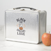 Lunch Box Conception de vecteur de chat noir d'amour spécial (En situation)
