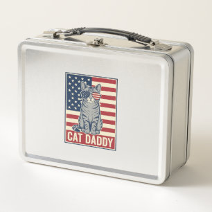 Lunch Box Conception de vecteur de chat patriotique Cat Dadd