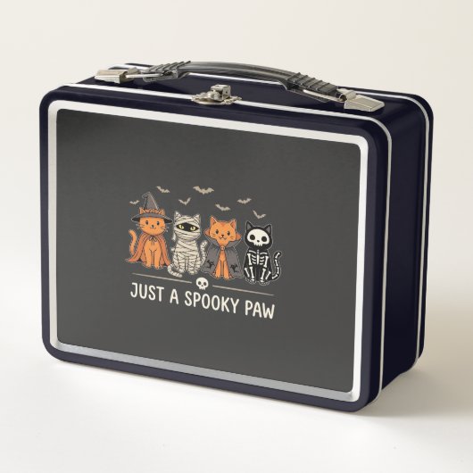 Lunch Box Conception de vecteur de costume de chat Halloween (Devant)