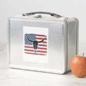 Lunch Box Conception de vecteur de drapeau américain de crân (En situation)