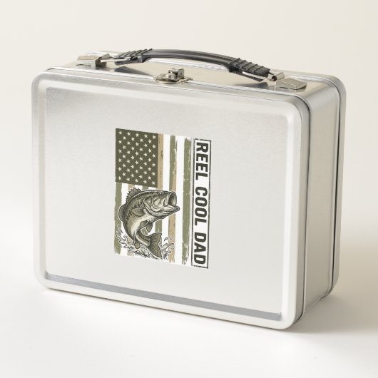 Lunch Box Conception de vecteur de drapeau de pêche à la bas (Devant)