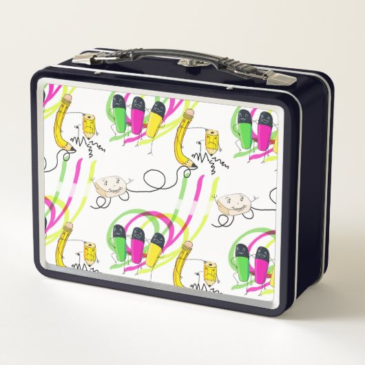 Lunch Box Conception Dessinée À La Main (Dos)