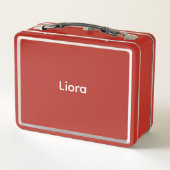 Lunch Box Conception Douce et Modeste d'une Fille Mangeant u (Dos)