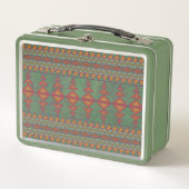 Lunch Box Conception géométrique verte Sagebrush Sud-Ouest (Devant)