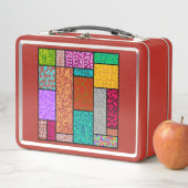 Lunch Box Conception Graphique Abstraite Florale Mondrian (En situation)