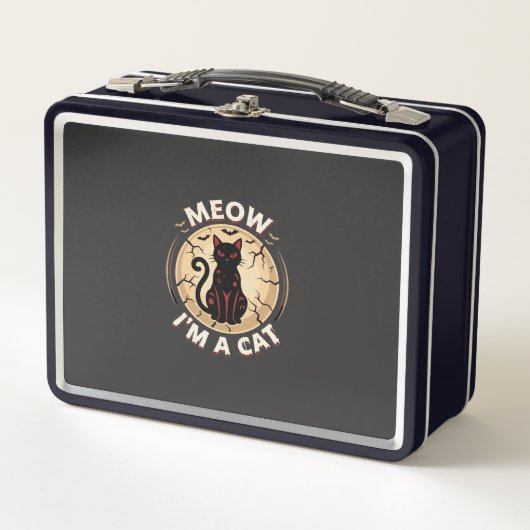 Lunch Box Conception graphique de chat Meow Halloween_1 (Devant)
